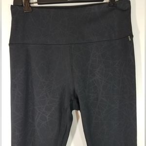 Spyder Active Woman's Black Web Print Leggings Large